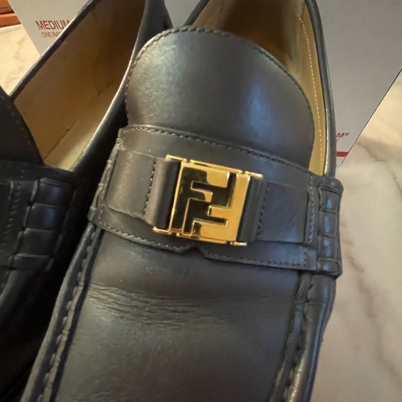 Fendi FF Squared Slip-On men’s Loafers size 10 - Picture 4 of 9
